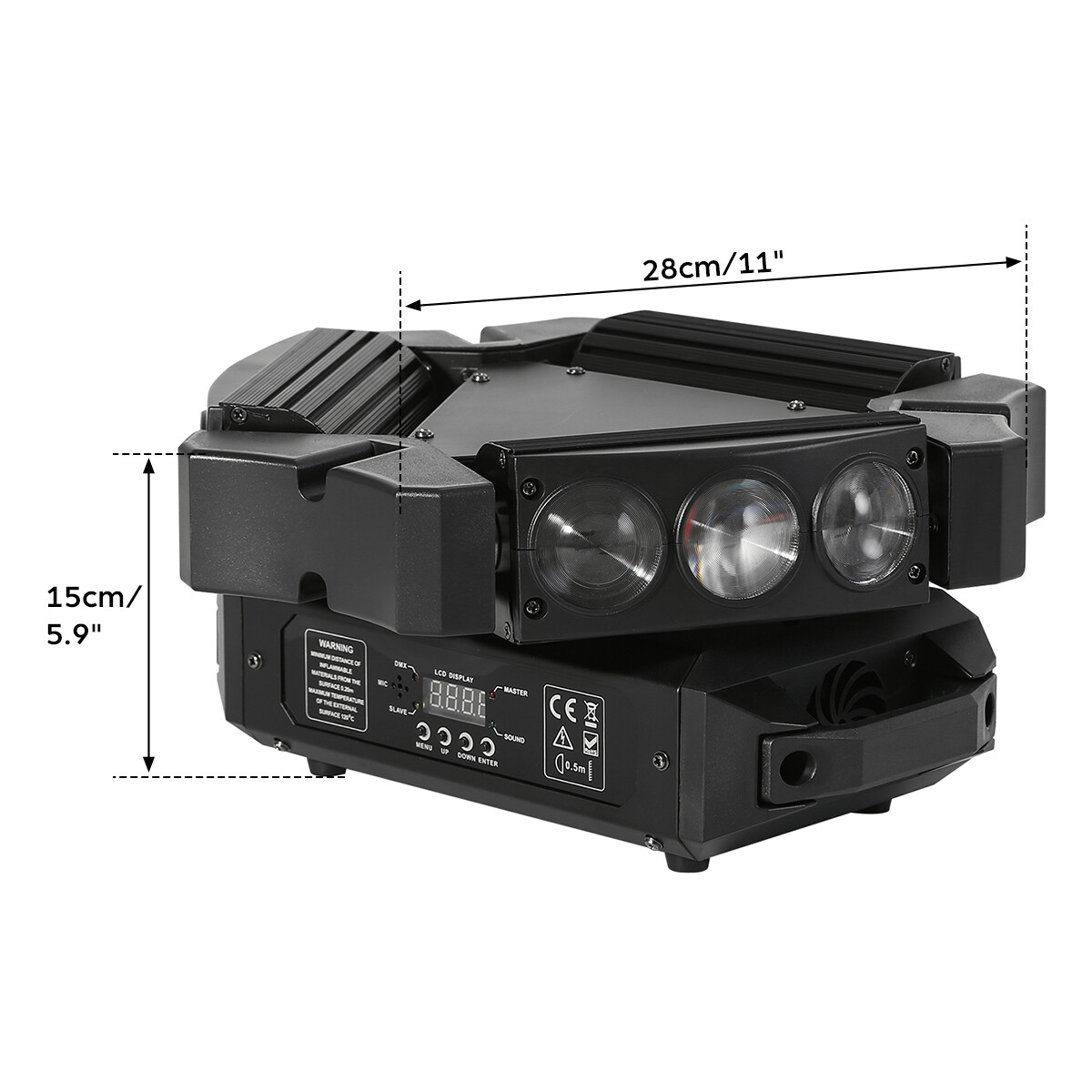 60W Spider Moving Head Light RGB 9 LED Stage DJ Beam Light DMX / Sound Activated