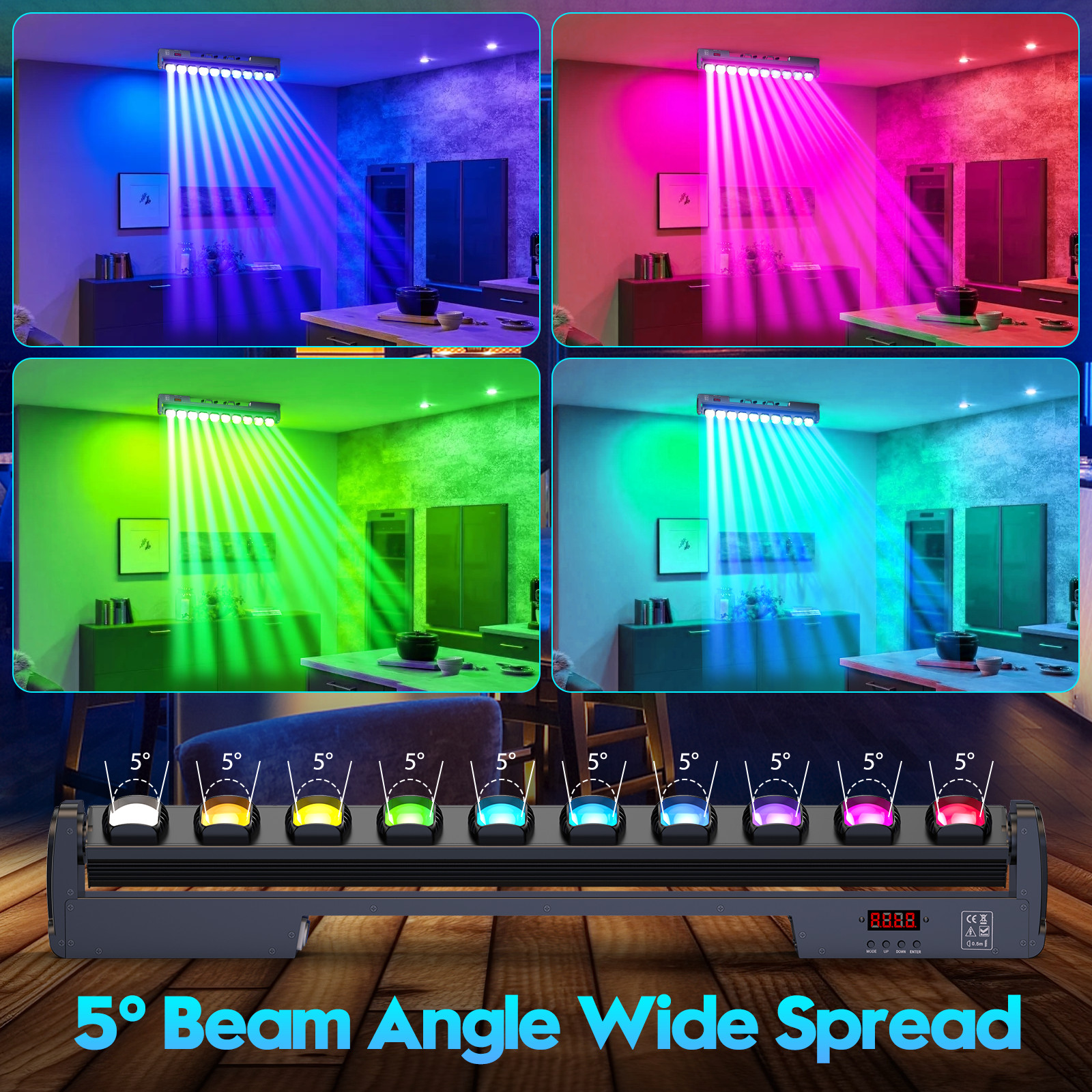 250W Moving Head Light 10LED RGBW Beam Light DMX Disco Party Club Effect Light