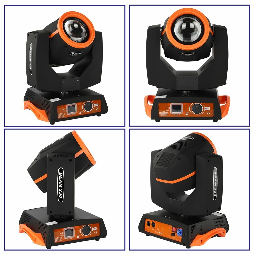 2 X 7R Sharpy 230W Zoom Moving Head Beam Light 16 Prism DJ Club Stage Lighting