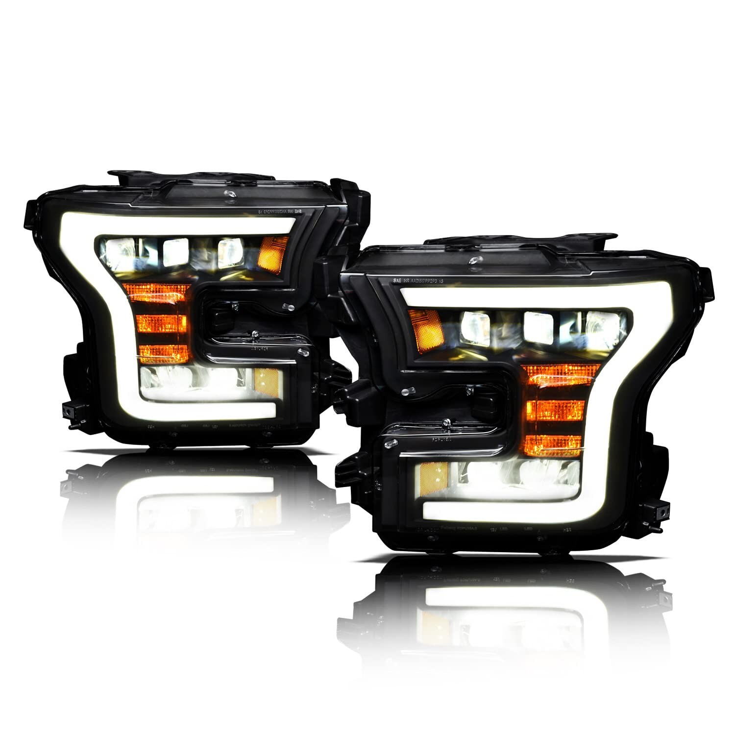 Alpha Owls 7180390 Tri-Pro Series Full LED Projector Headlights With White LE…