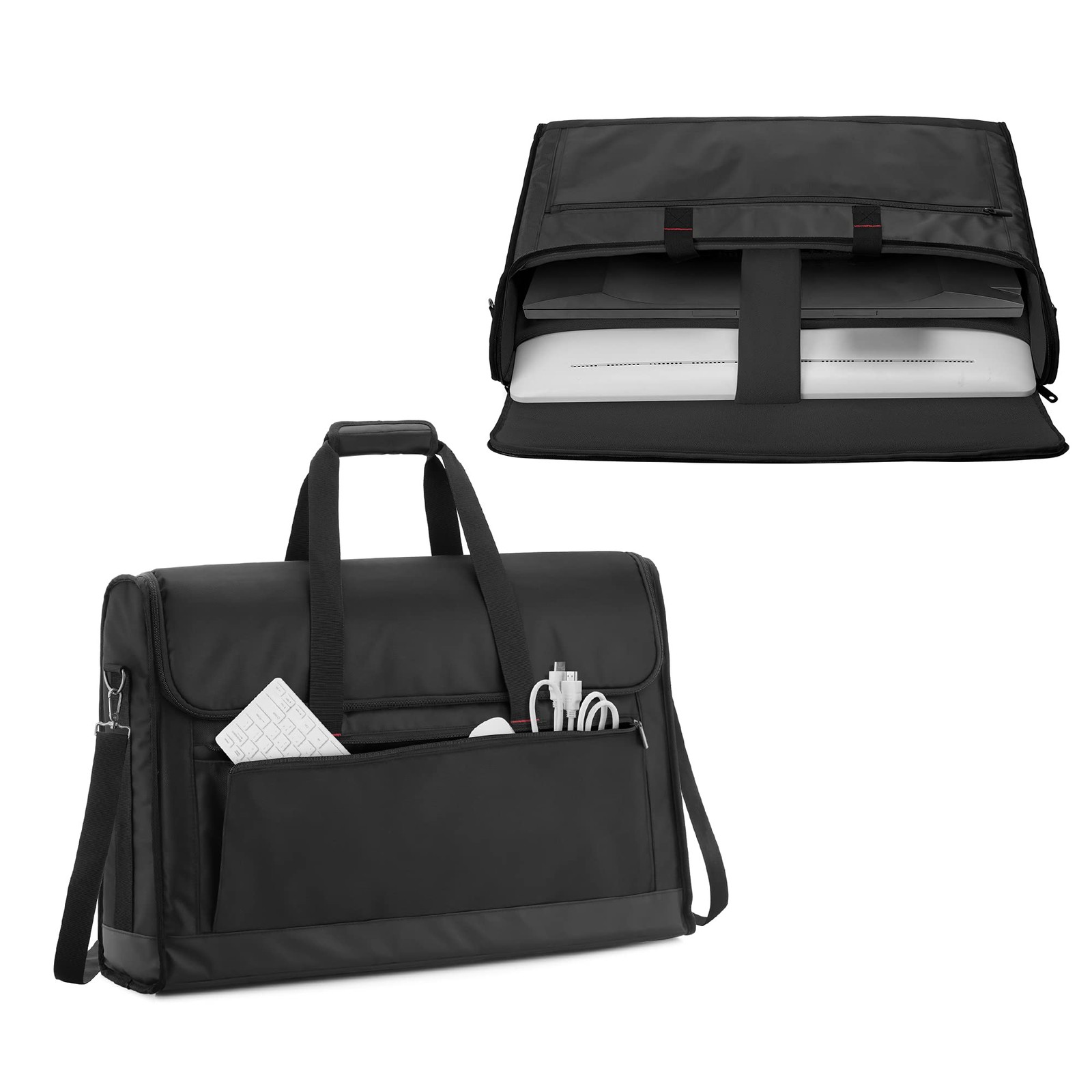 Monitor Carrying Case 24 Inch Padded Travel Bag Hold Up to 2 LCD Screens/TVs,…