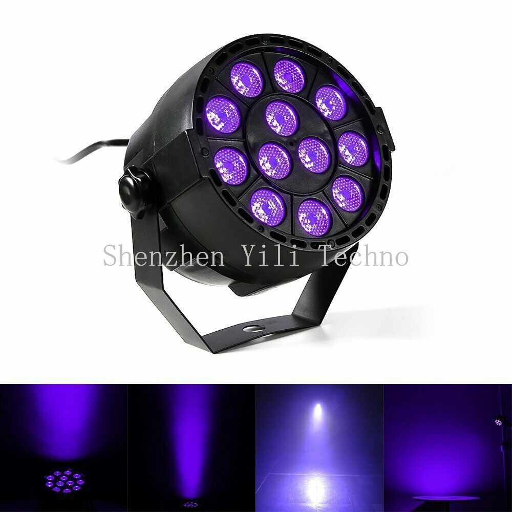 18x3W LED DMX512 Stage Light Spotlight UV Purple Sound Control Projection Lamp