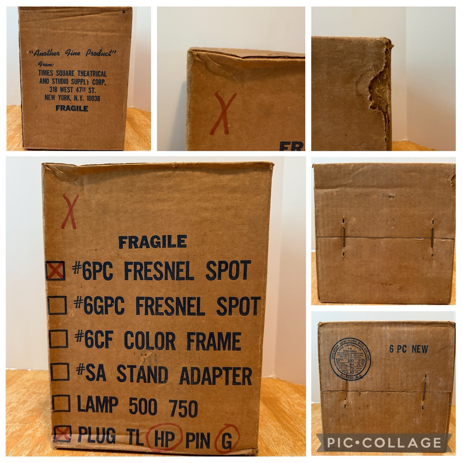70’s Fresnel TIMES SQUARE Theatrical And Studio Supply LIGHTING Sealed
