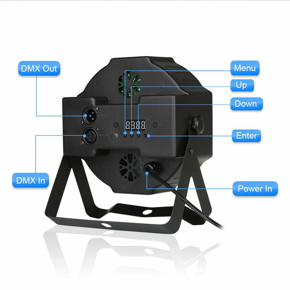8PCS RGB Stage Light PAR 80W 36 LED Color Mixing Beam DMX Party Disco DJ Light