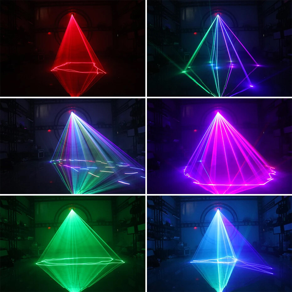 RGB LED Laser Projector Beam DMX Disco dj Stage Light Party Full Colors Scanner