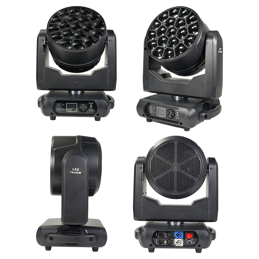 19X40W LED Beam Wash Zoom Moving Head Bee-eye Stage Light RGBW DMX DJ Show