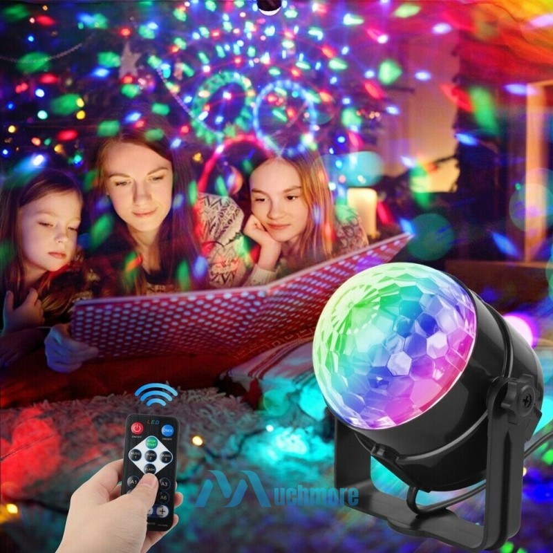 2X Multi-color Party Disco DJ Balls Sound Activated Strobe Lights LED Dance Lamp