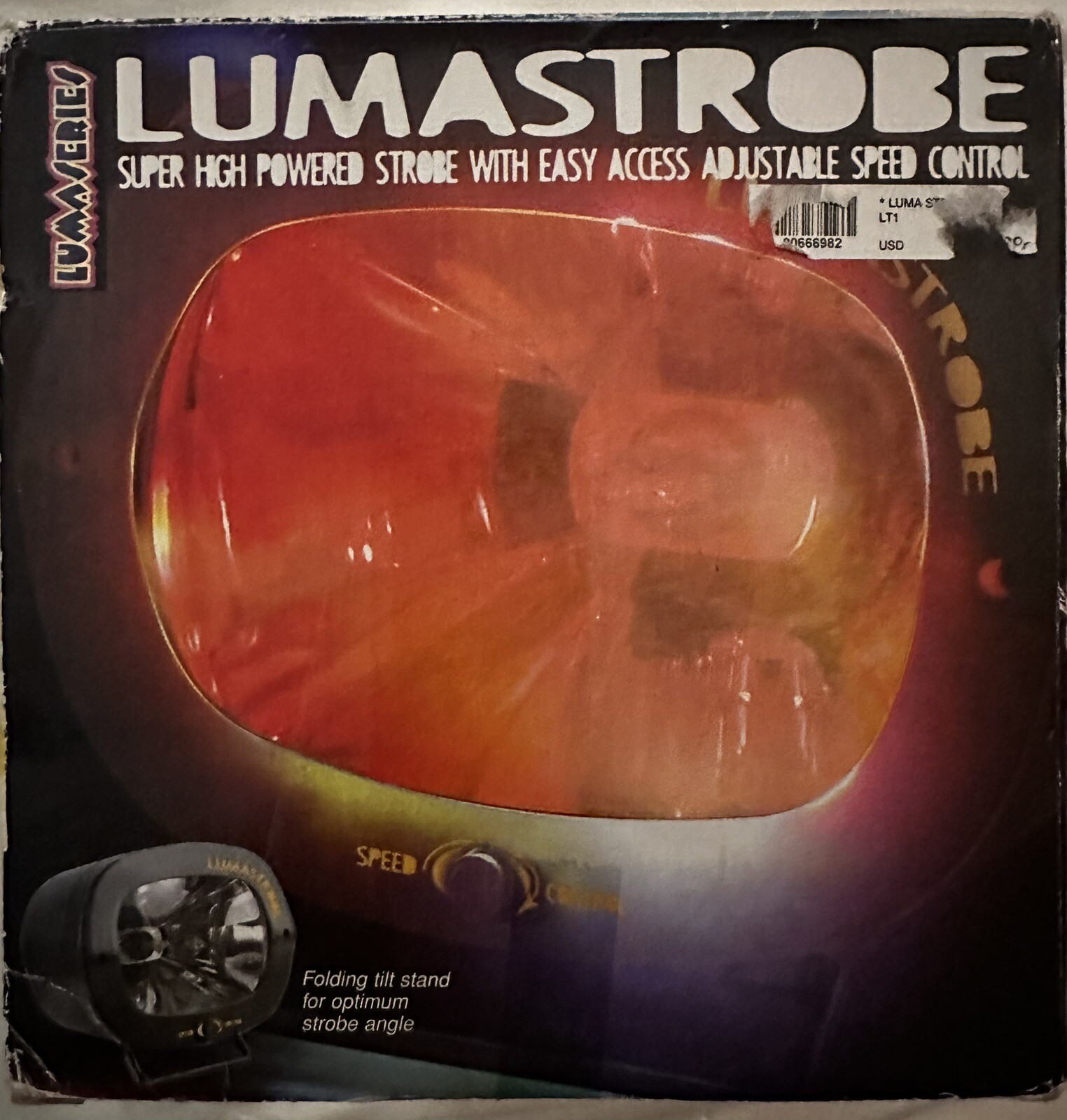Lumastrobe Strobe Light Multi Color Adjustable Speed Halloween Dance Party