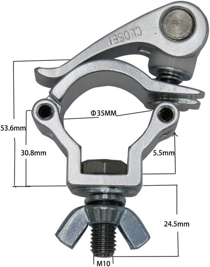 Durable Aluminum Alloy Lighting Clamps – Quick Release for 1.26-1.38″ Pipes