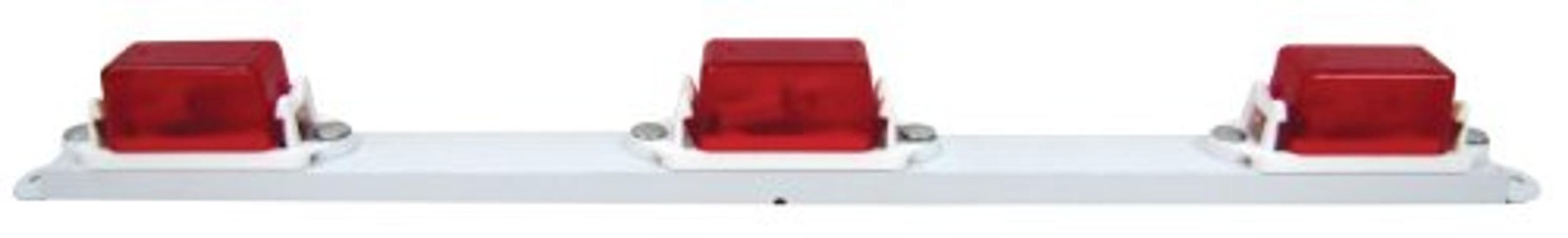 Peterson 107-3R Incandescent Id Bar Light Mini White 16.63″ x 1.42″, Red