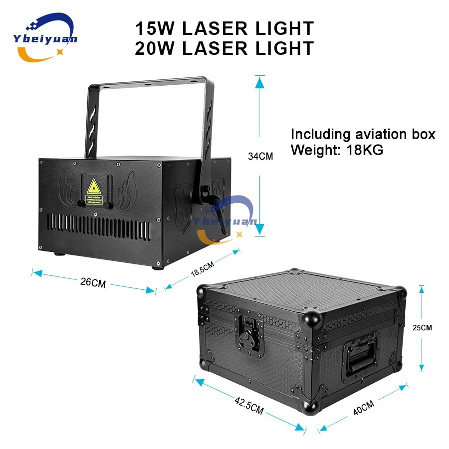 15W 20W animation laser light with mobile phone Bluetooth APP ILDA DMX interface