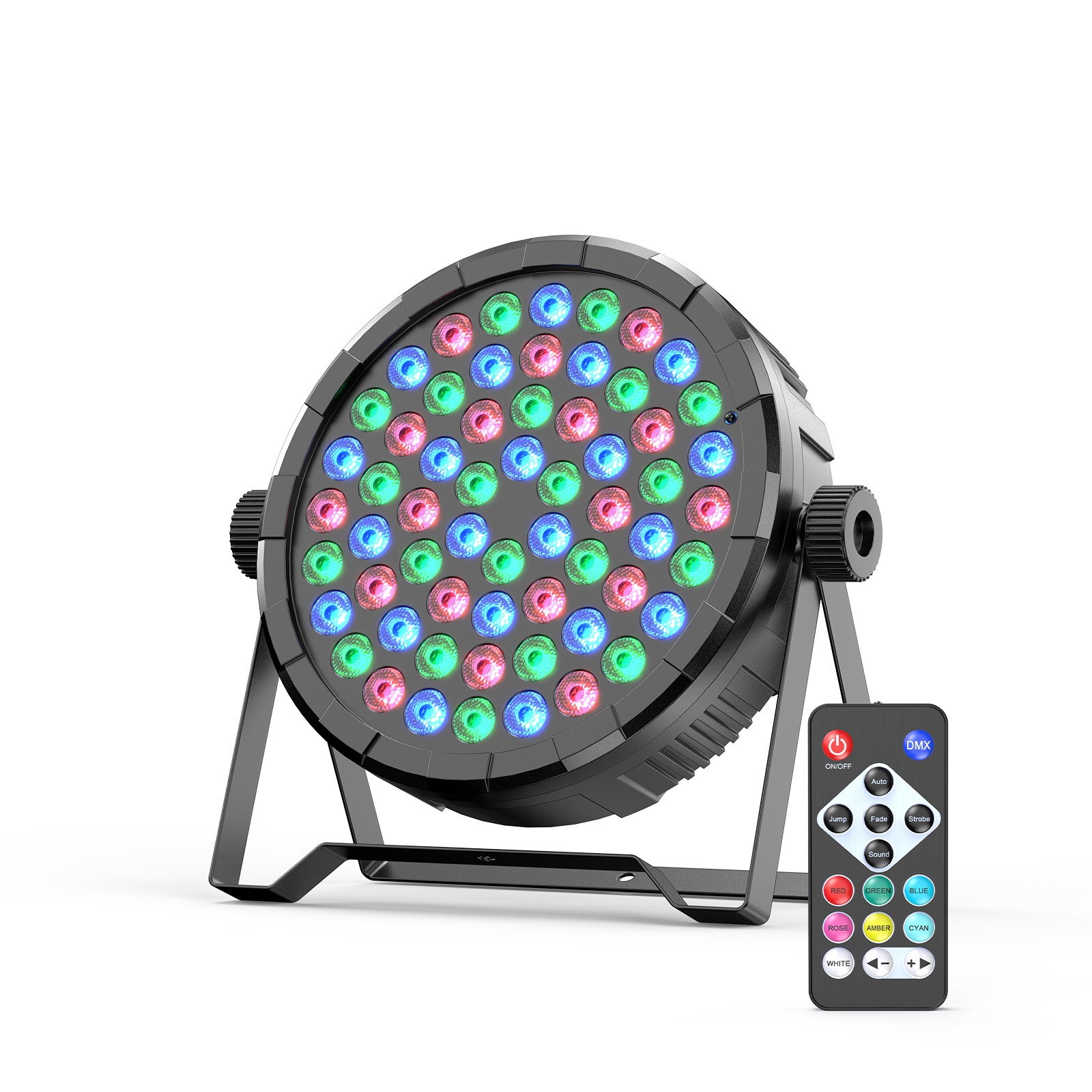 UKING 180W RGB 60 LED PAR Can Stage Light DMX512 Remote DJ Party Club Light