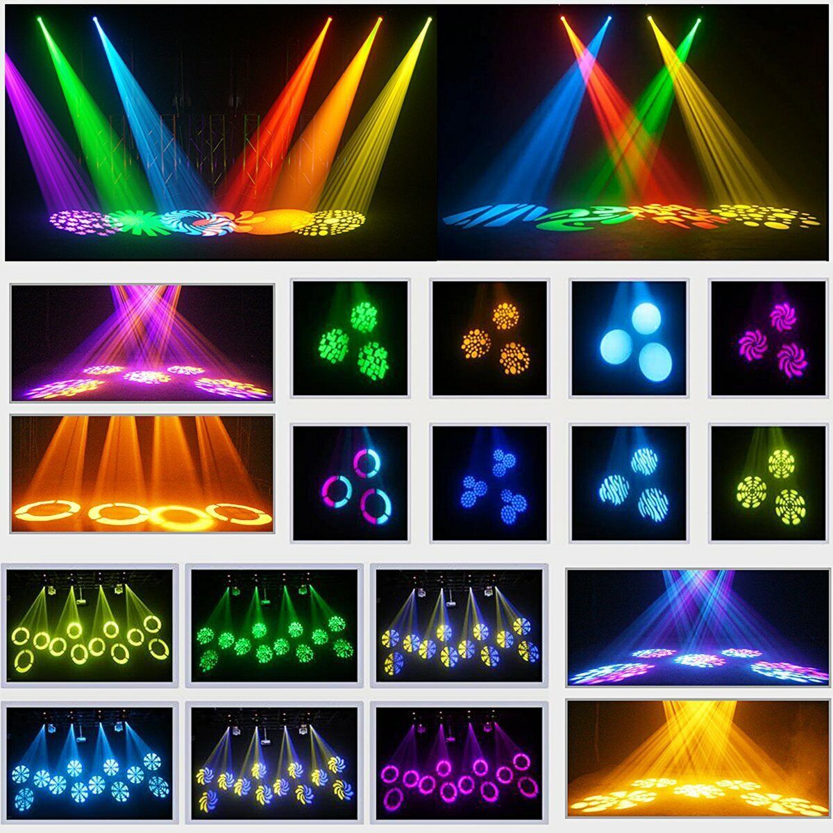 120W LED Moving Head Light RGB Gobo Beam Spot Stage Lighting DJ Disco DMX