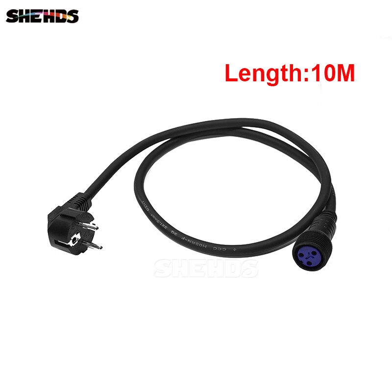 SHEHDS 1M/2M/3M/5M/10M IP65 Waterproof Power Cable For Stage DJ Effect Lighting