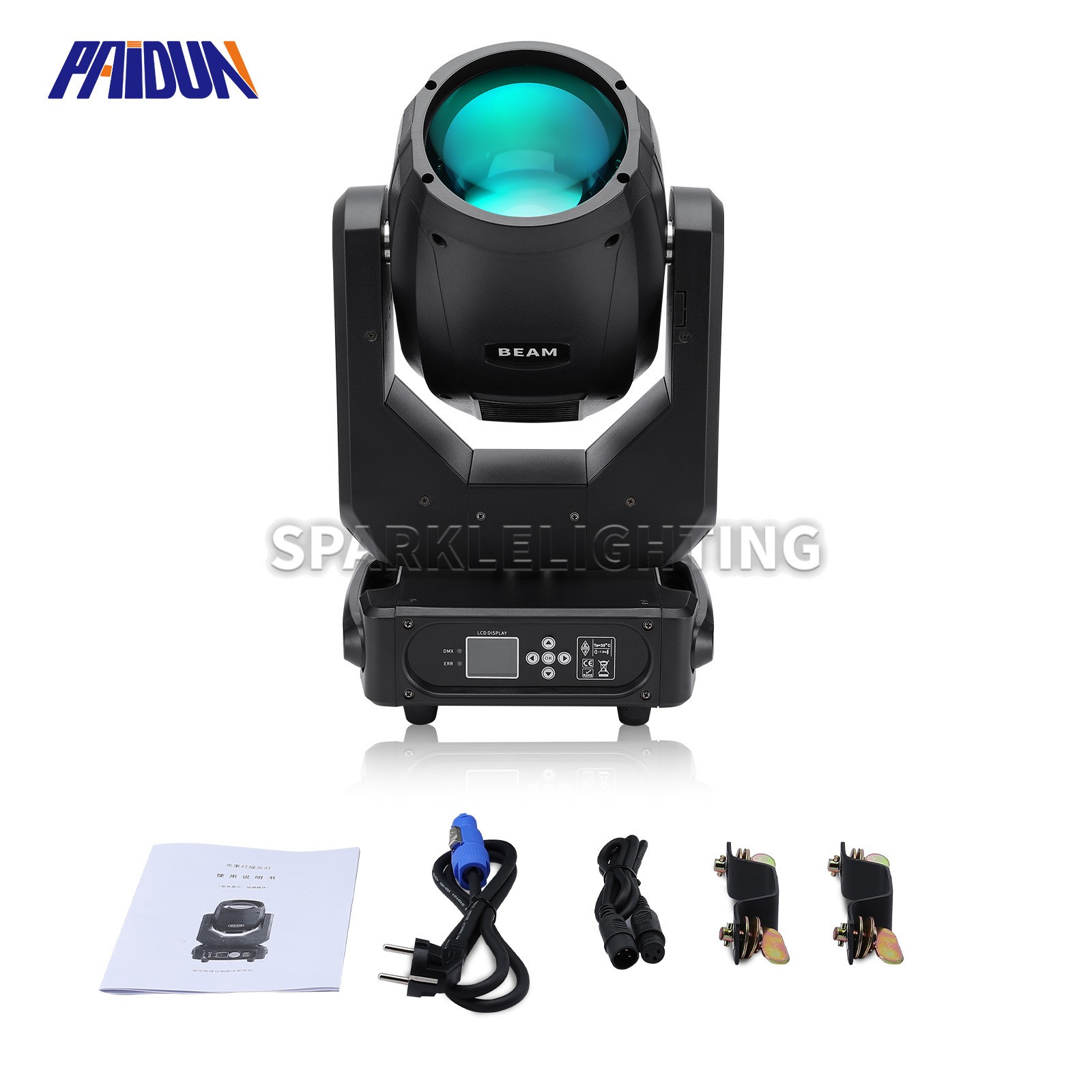 PAIDUN 260W 10R Sharpy Beam Moving Head Light Double Prism 13Gobo 14Color Effect