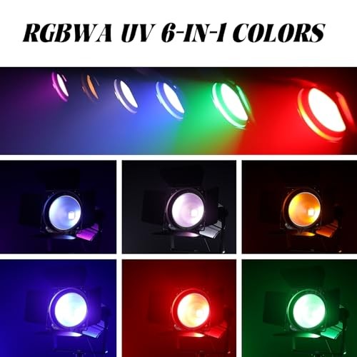 COB Par Light 200W 6 Colors Stage Fresnel DMX