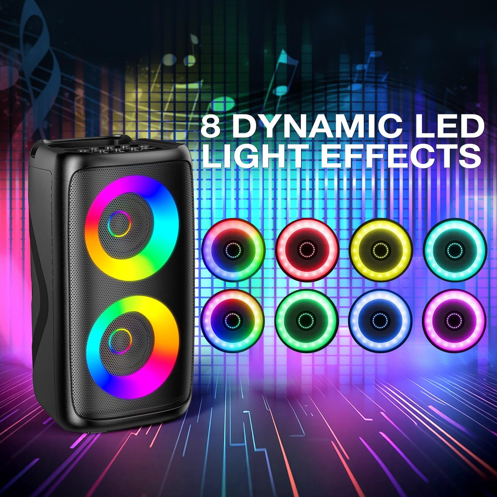 Karaoke Machine for Adults: Portable Bluetooth Speaker with 2 Wireless Karaok…
