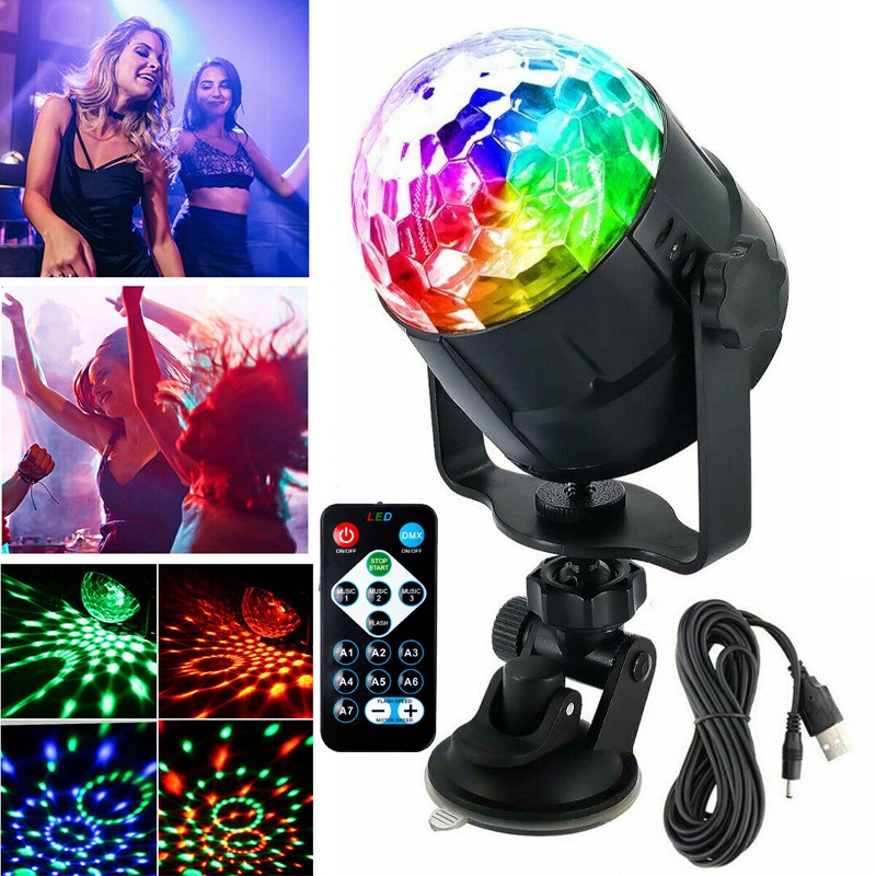 Disco Ball LED RGB Projector Stage Light DJ Strobe Disco Party KTV Club Lights