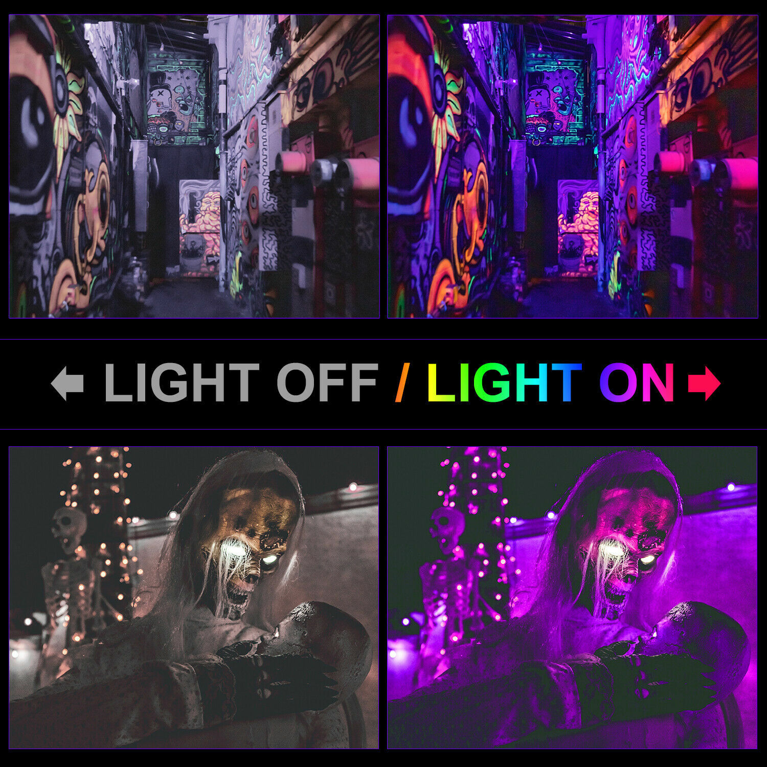 150W UV LED Blacklight Black Lights for Glow Party Fluorescent Poster Body Paint