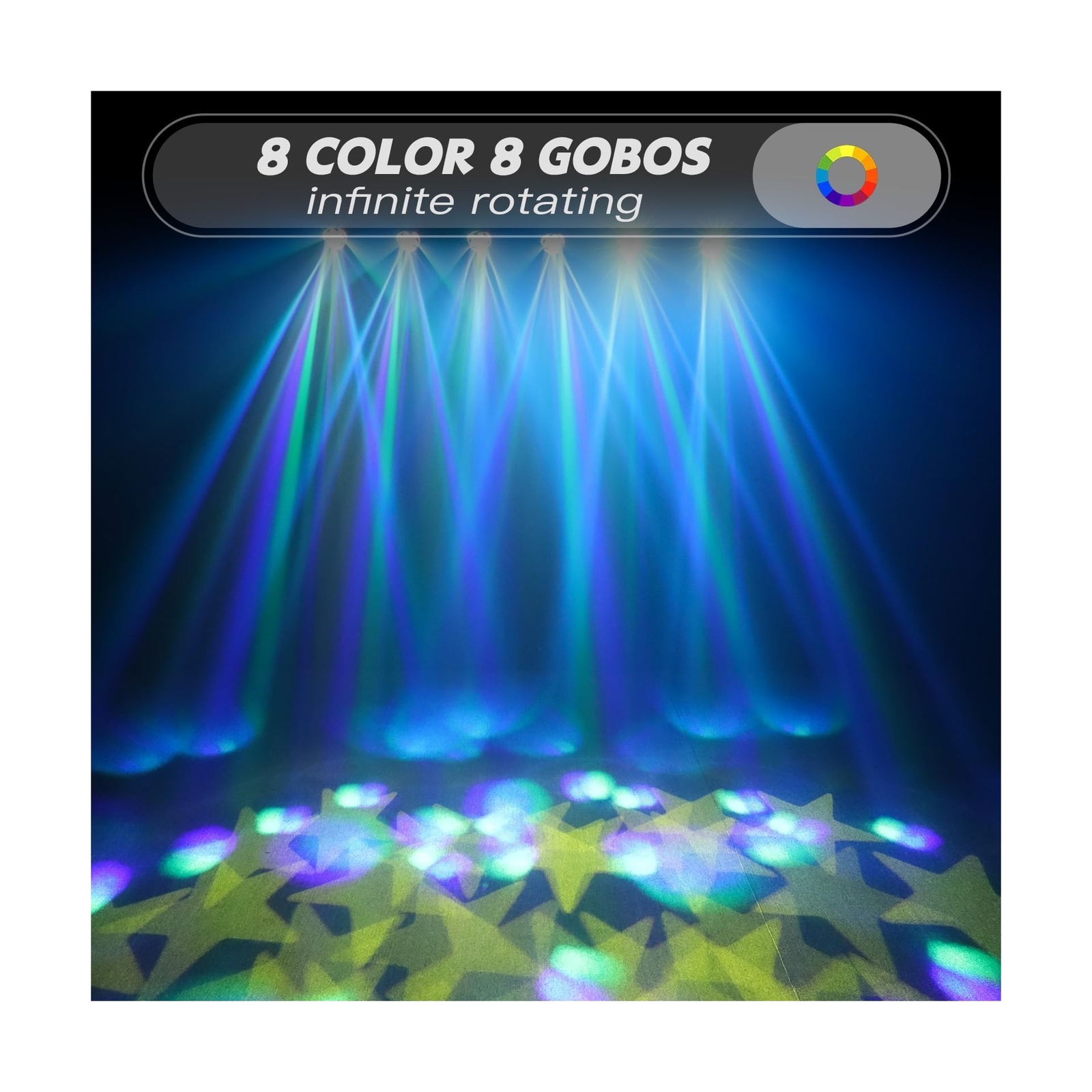 DJ Light Moving Head 150W LED Stage Lights 8 GOBOs 8 Colors Bee Eye + Spot + …