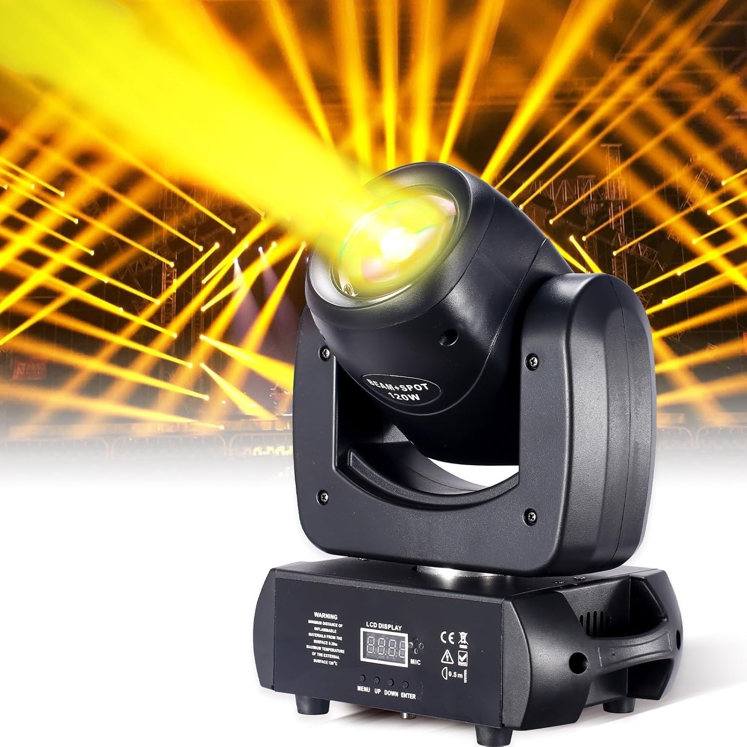 Moving Head Stage Lights 120W LED Dj Lights 8 Gobos 8 Colors Infinite…