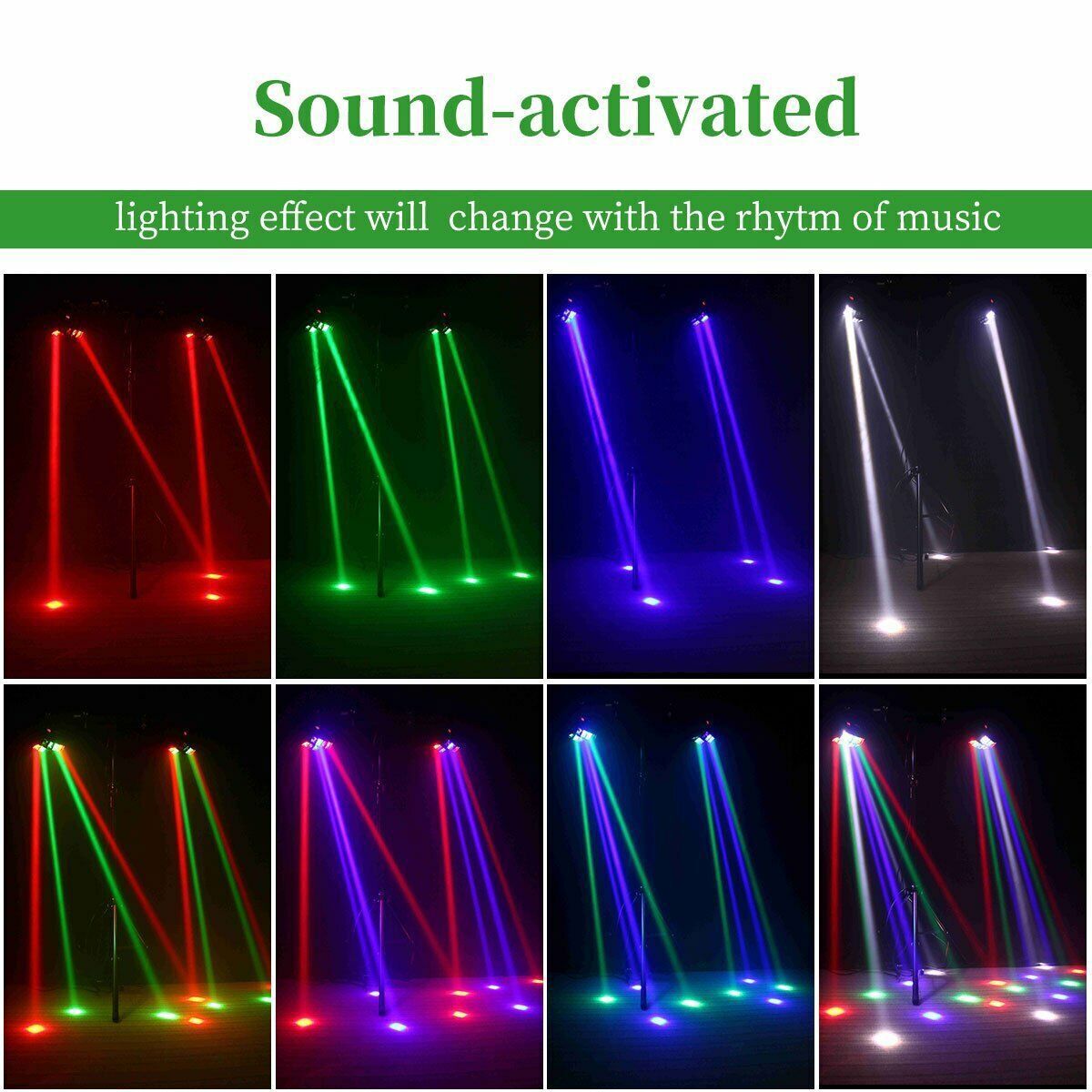 2X 8LED Spider Moving Head LED Stage Lighting Beam DJ Light DMX Disco Party Show