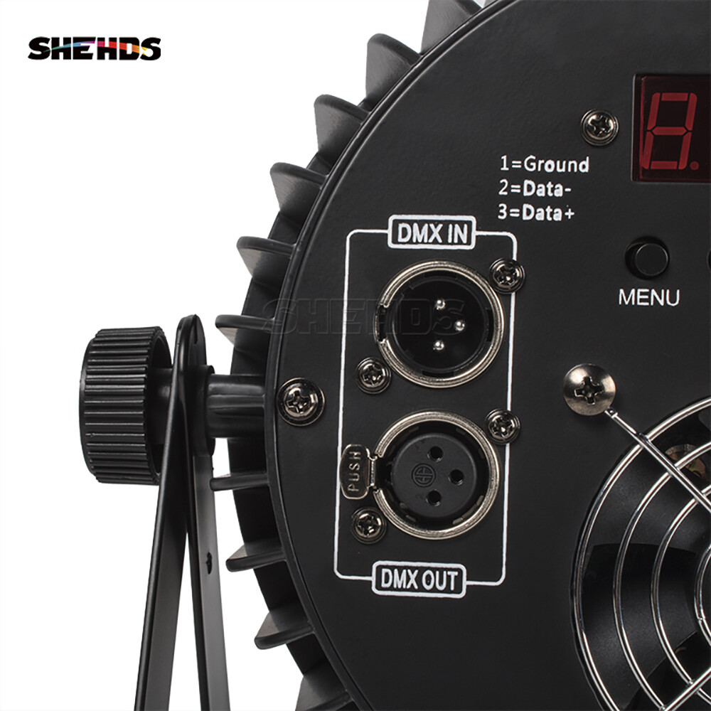 4PCS SHEHDS Aluminum Alloy LED Par Flat 18X18W RGBWAUV Par Stage Lights DJ Disco