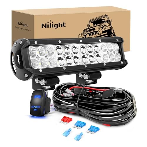 – ZH084 LED Light Bar 12Inch 72W Spot Flood 12 Inch 72W light+ Wiring Harness