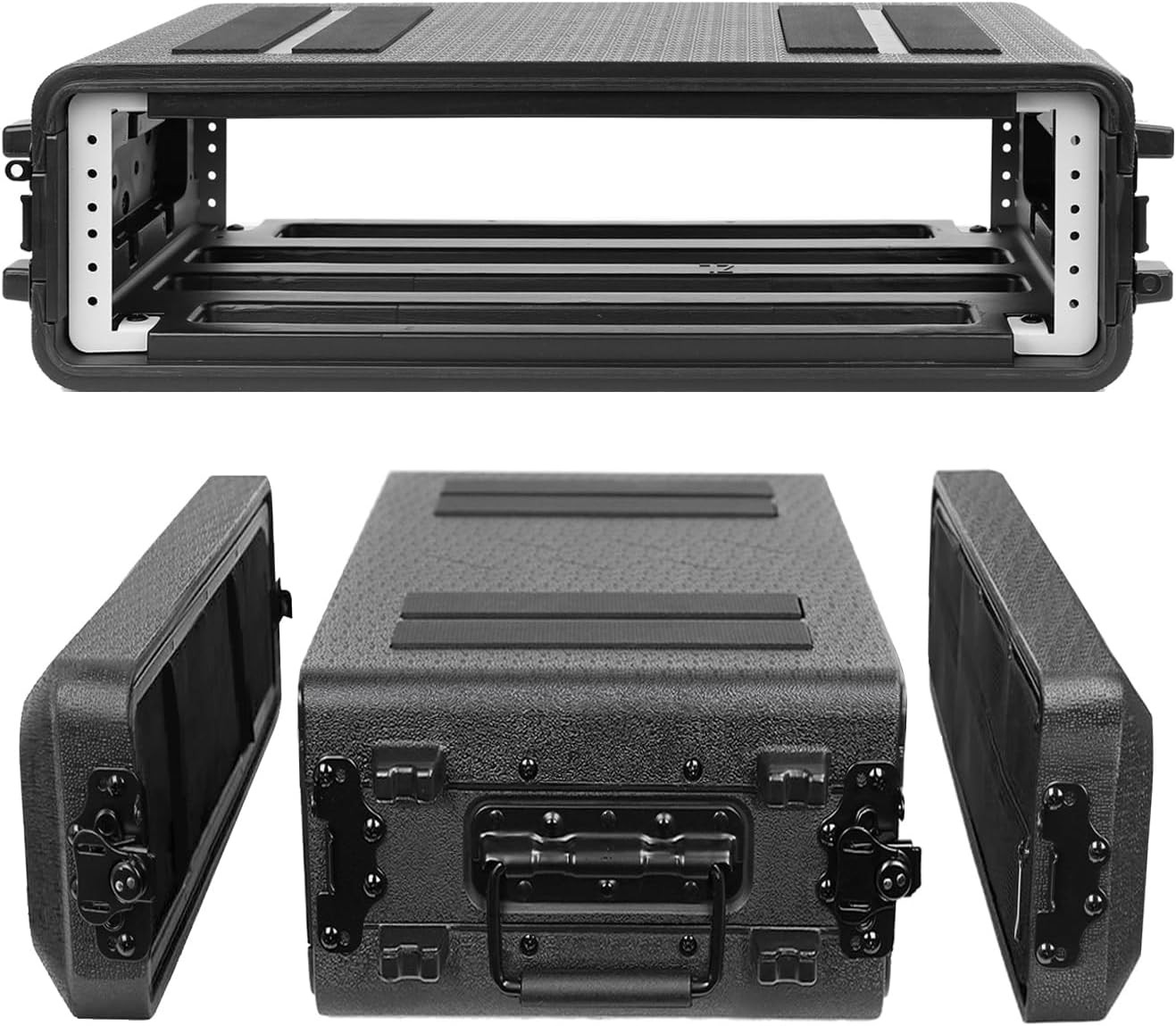 2/4/6 Space Compact HDPE Rack Case – 2U 4U 6U PA DJ Shallow Rack Case For Audio