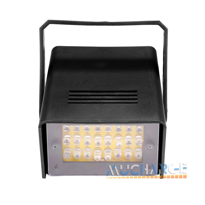 24LED DJ Party Strobe Lights Flash Stage Effect Light Disco Bright White Lamp