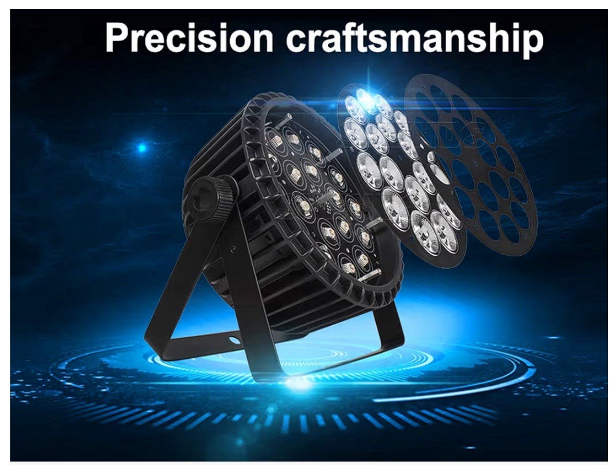 SHEHDS LED Par Can Lights 18x12W Stage RGBW 4in1 DMX Uplights Aluminum Shell