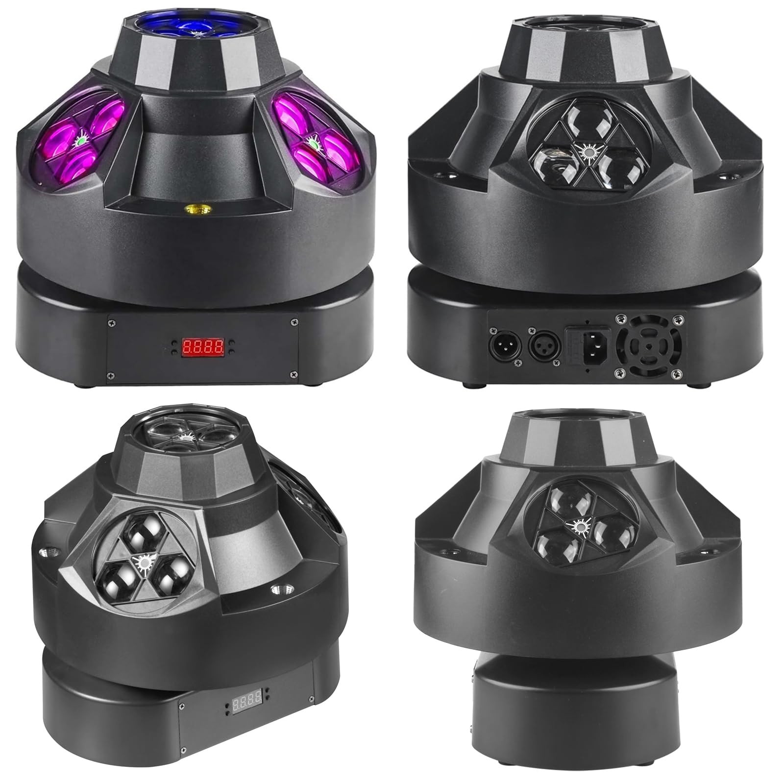 DJ Party Light, 200w RGBW 4in1 LED DJ Stage Lights, Infinite Rotation DJ Ligh…