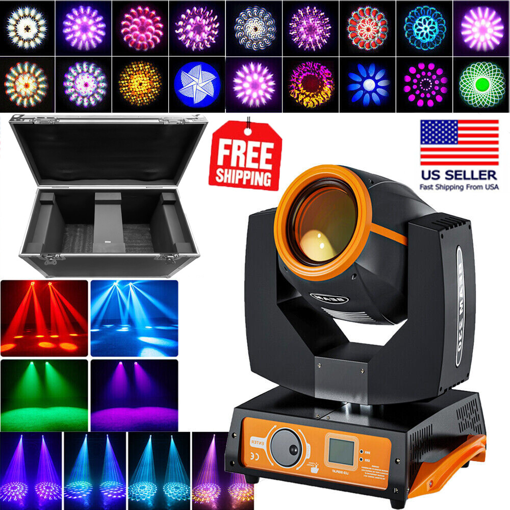 7R Beam Moving Head Light 230W Gobo Stage Lighting 16 Prism DJ Party Flight Case