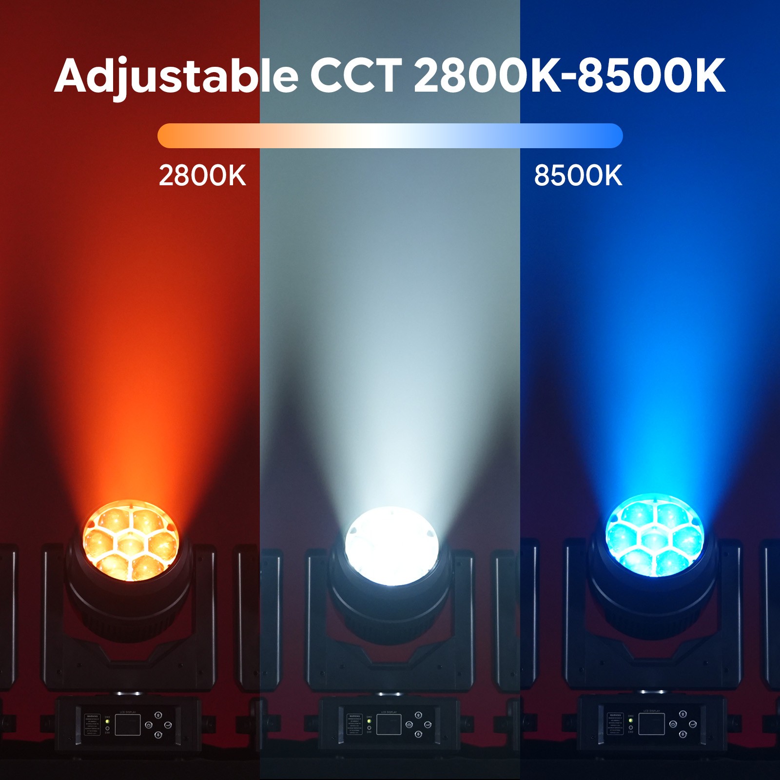 4PCS 200W LED Bee Eye Zoom RGBW Moving Head Light Wash DMX512 Party Bar Disco