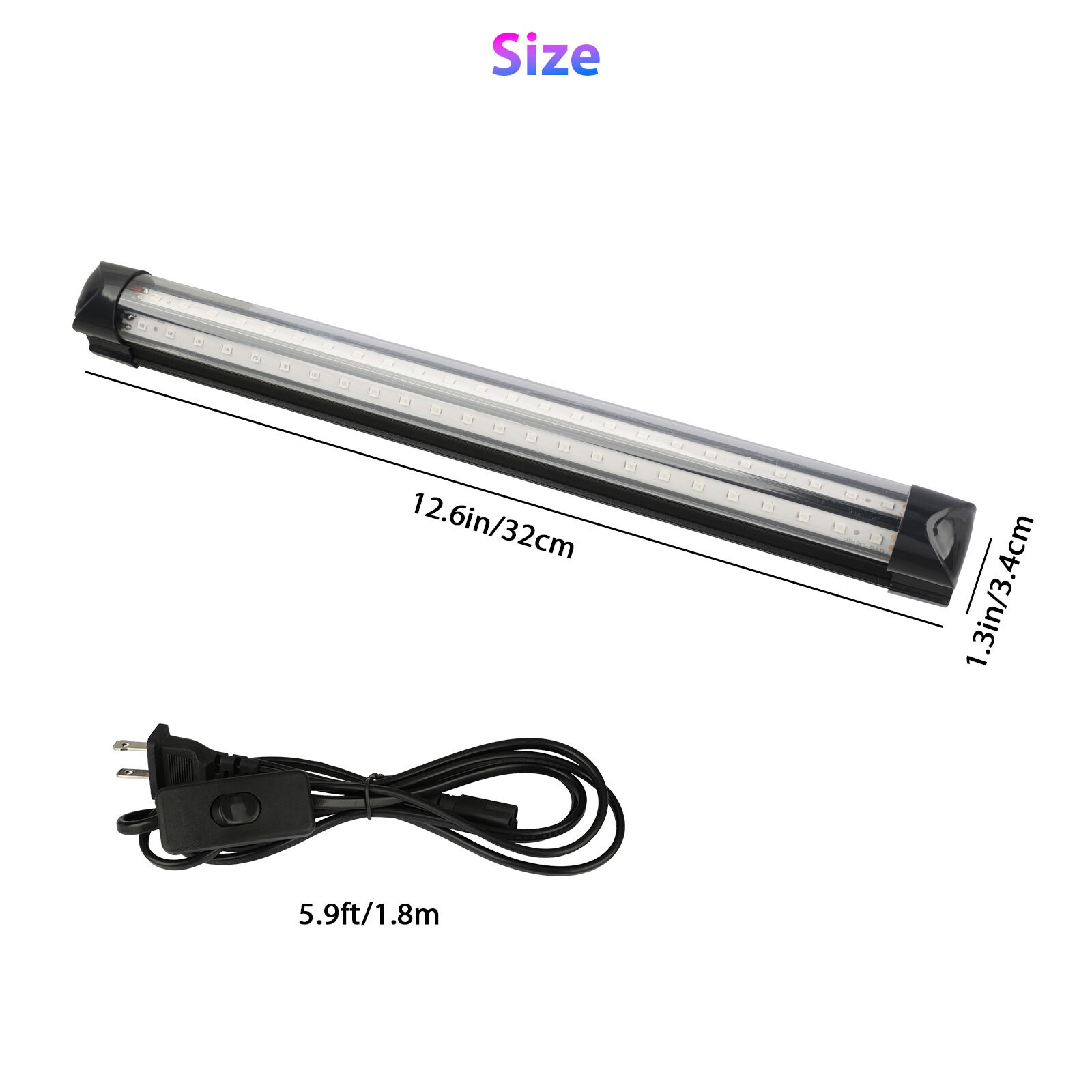 US Plug UV Light Bar Black Light Fixtures Ultraviolet Lamp Strip DJ Party Club