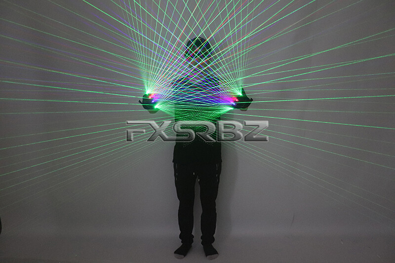 Laser Gloves LED Laser Multi Ray 2 in 1 Red Green Blue Gloves Laser Man DJ Party