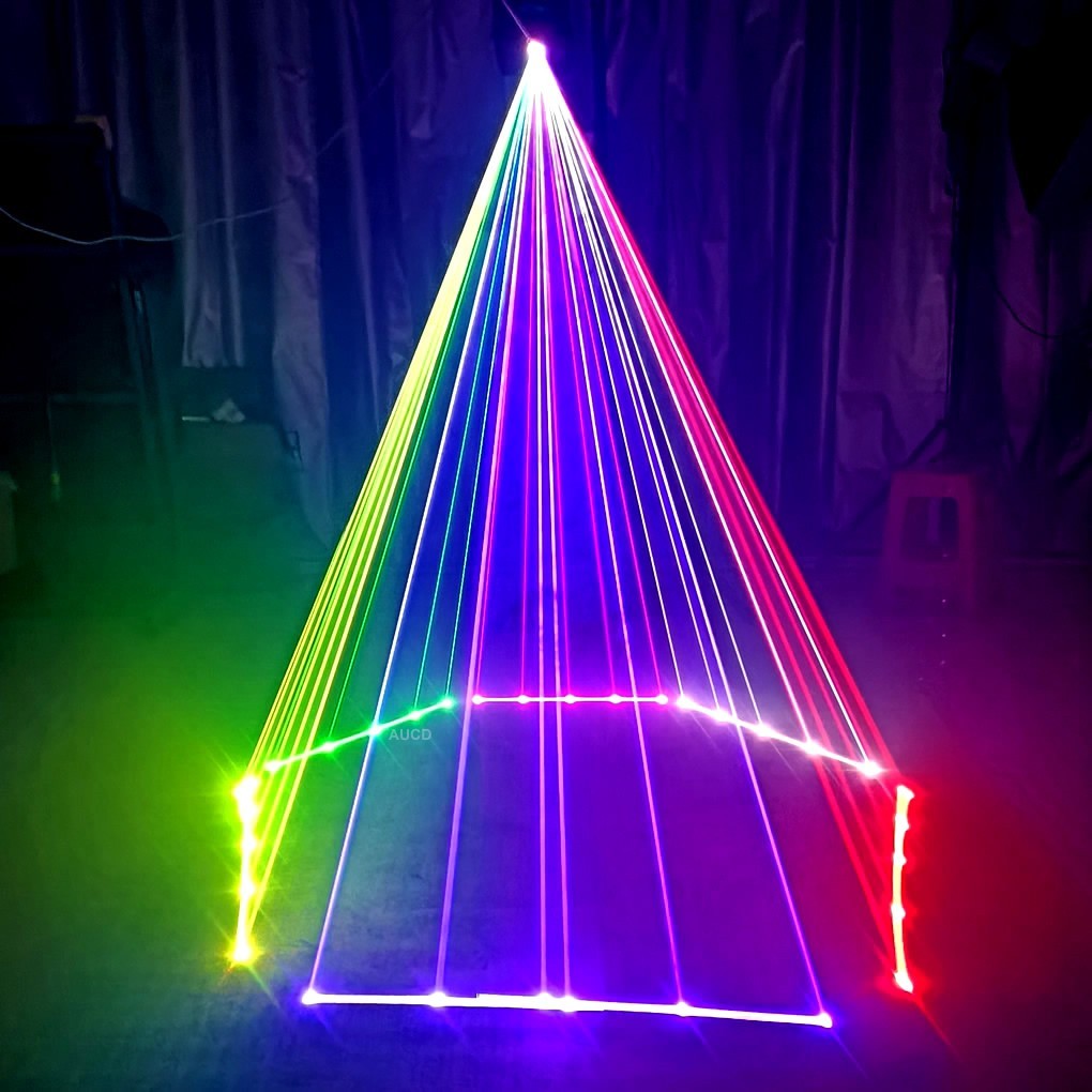 3W Laser Lights Stage Projector RGB iOS Android App Animation DMX DJ Party Show