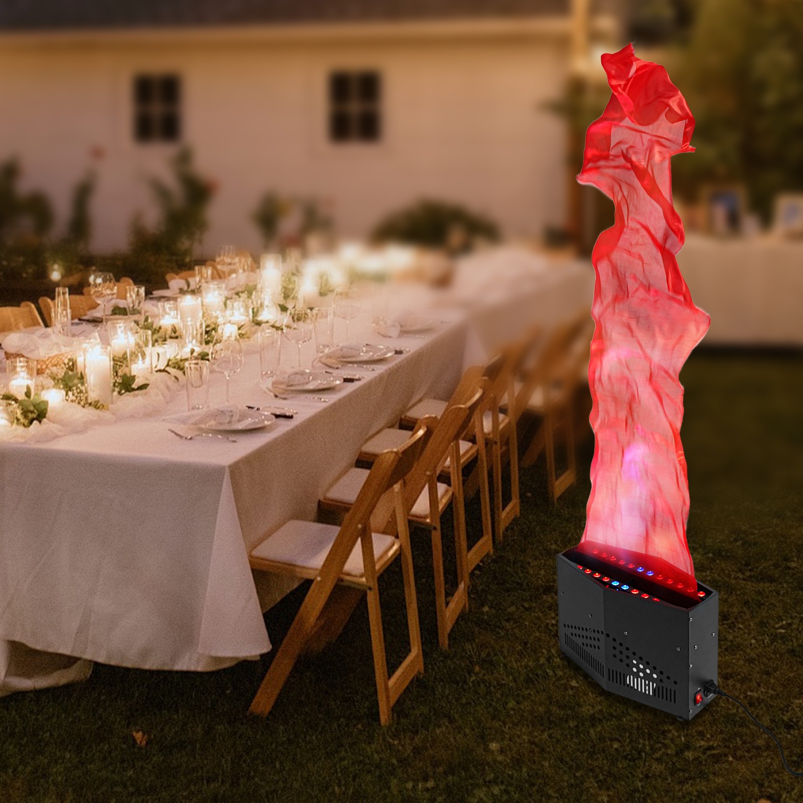 90V-240V Fake Fire Flame Light 130W Stage DJ Party Fake Fire Lamp W/ Flame Cloth