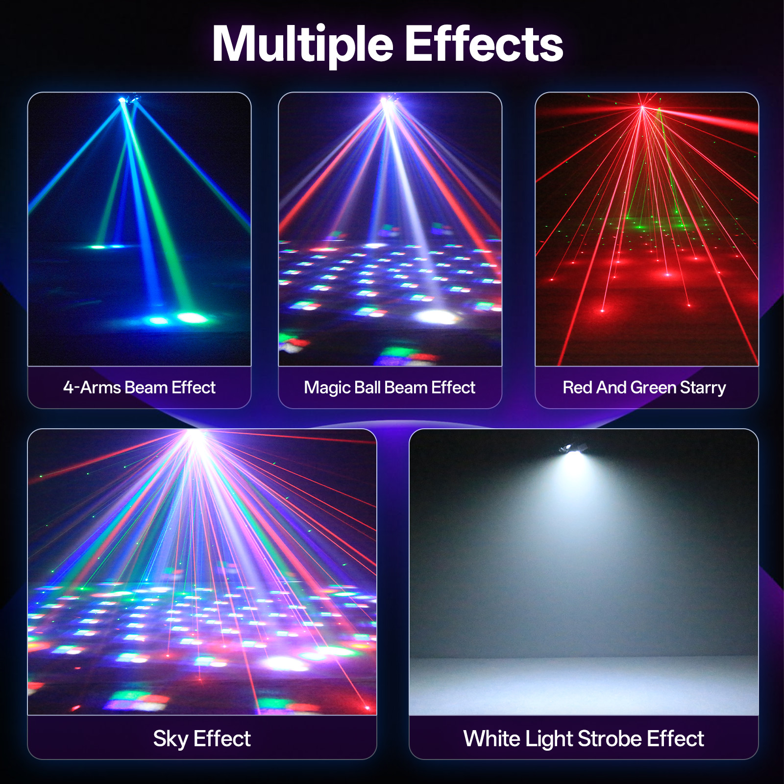 150W LED Laser Moving Head Light RGBW Beam Stage DMX Spot Lighting DJ Disco Xmas