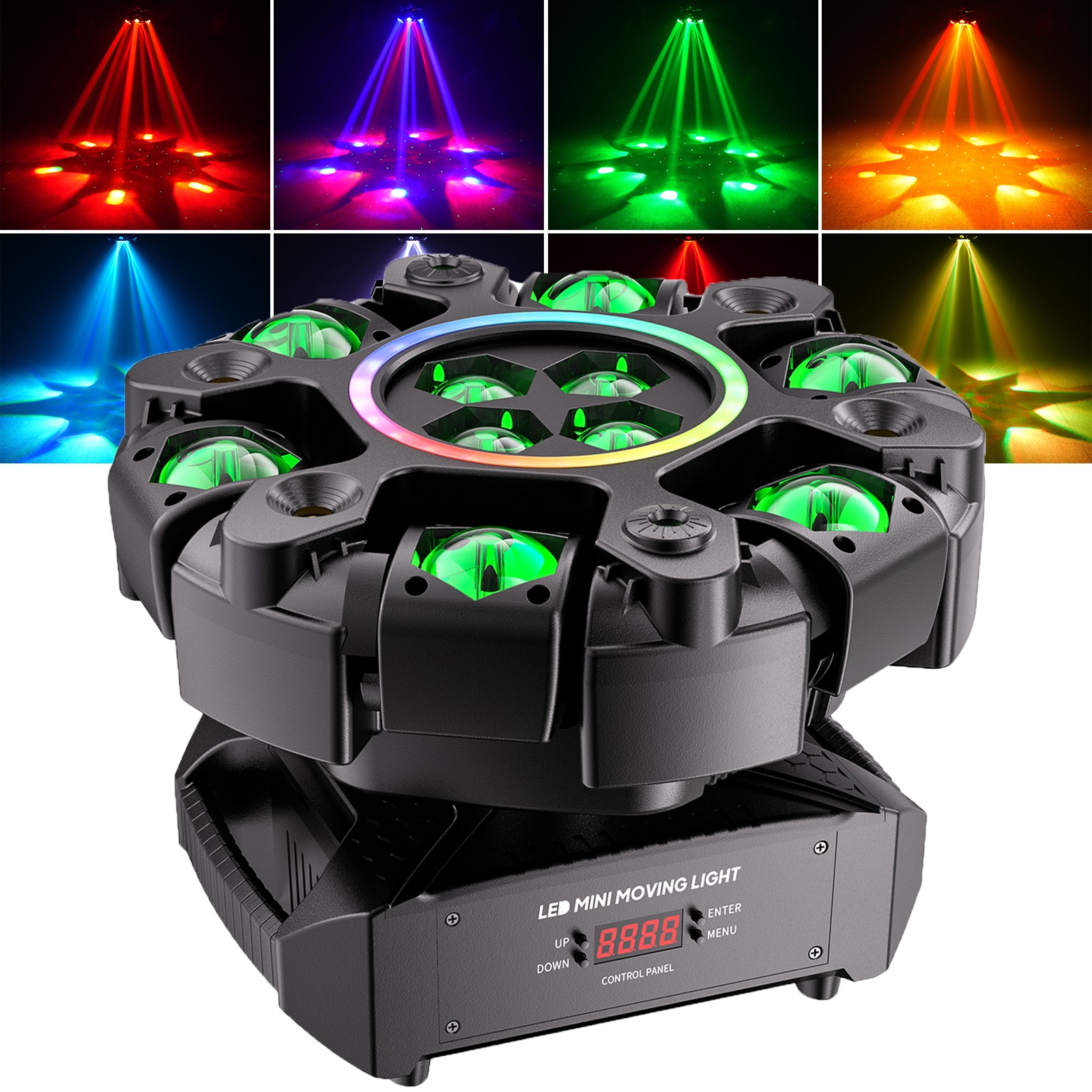 180W Moving Head Light DMX RGBW 10 LED Strobe Stage Laser Beam Effect Lighting