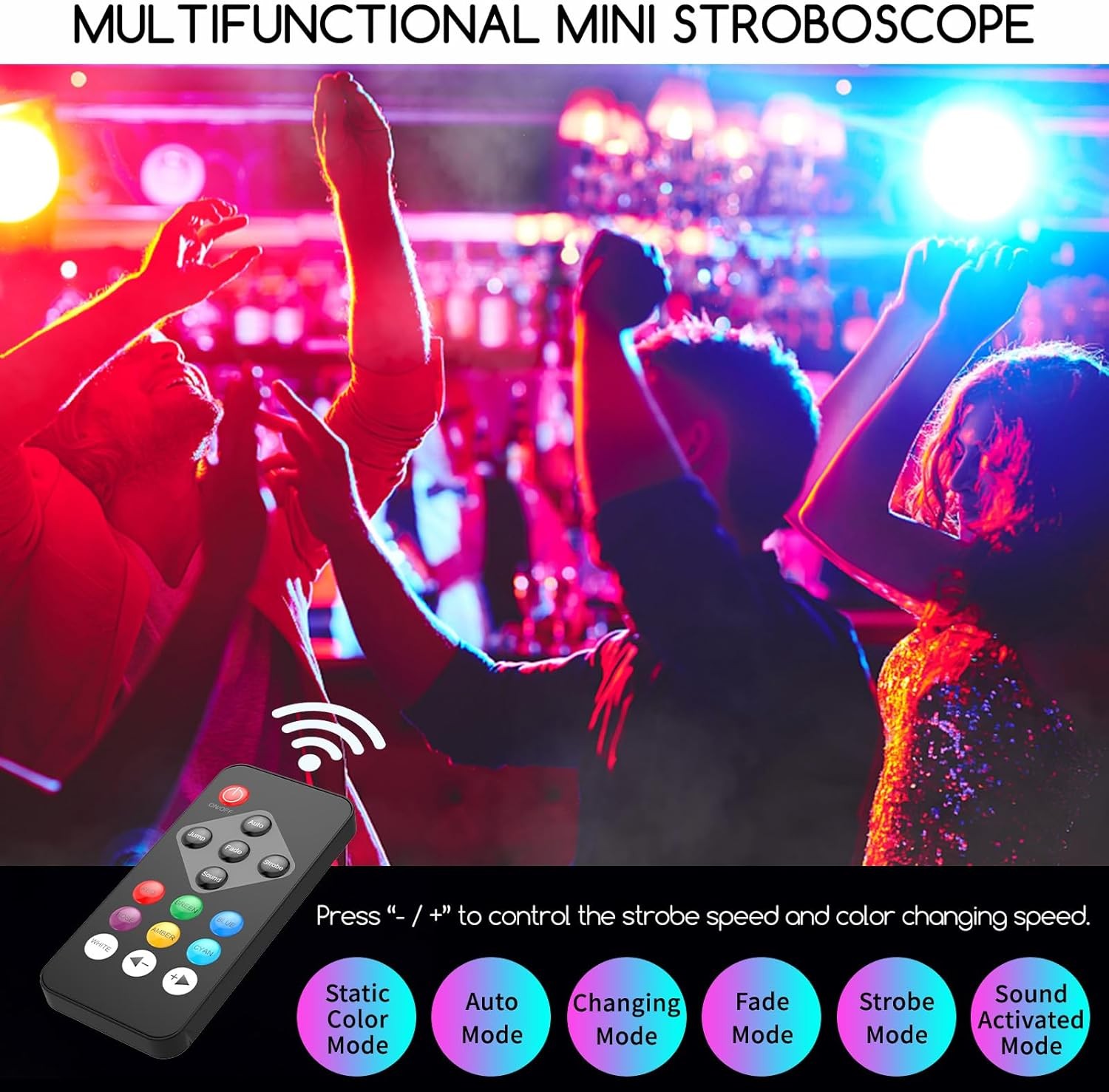 Strobe Lights, 54 Super-Bright RGB LEDs Mini 1Pack, (Red, Green, Blue)