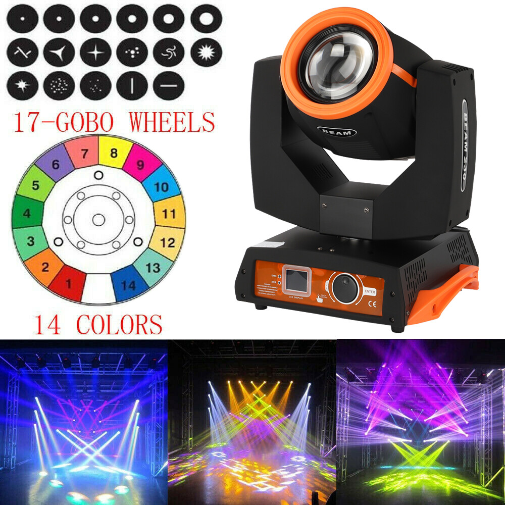 7R 230W LED Moving Head Light Beam Sharpy Stage Lighting 16 Prism DJ Disco Party