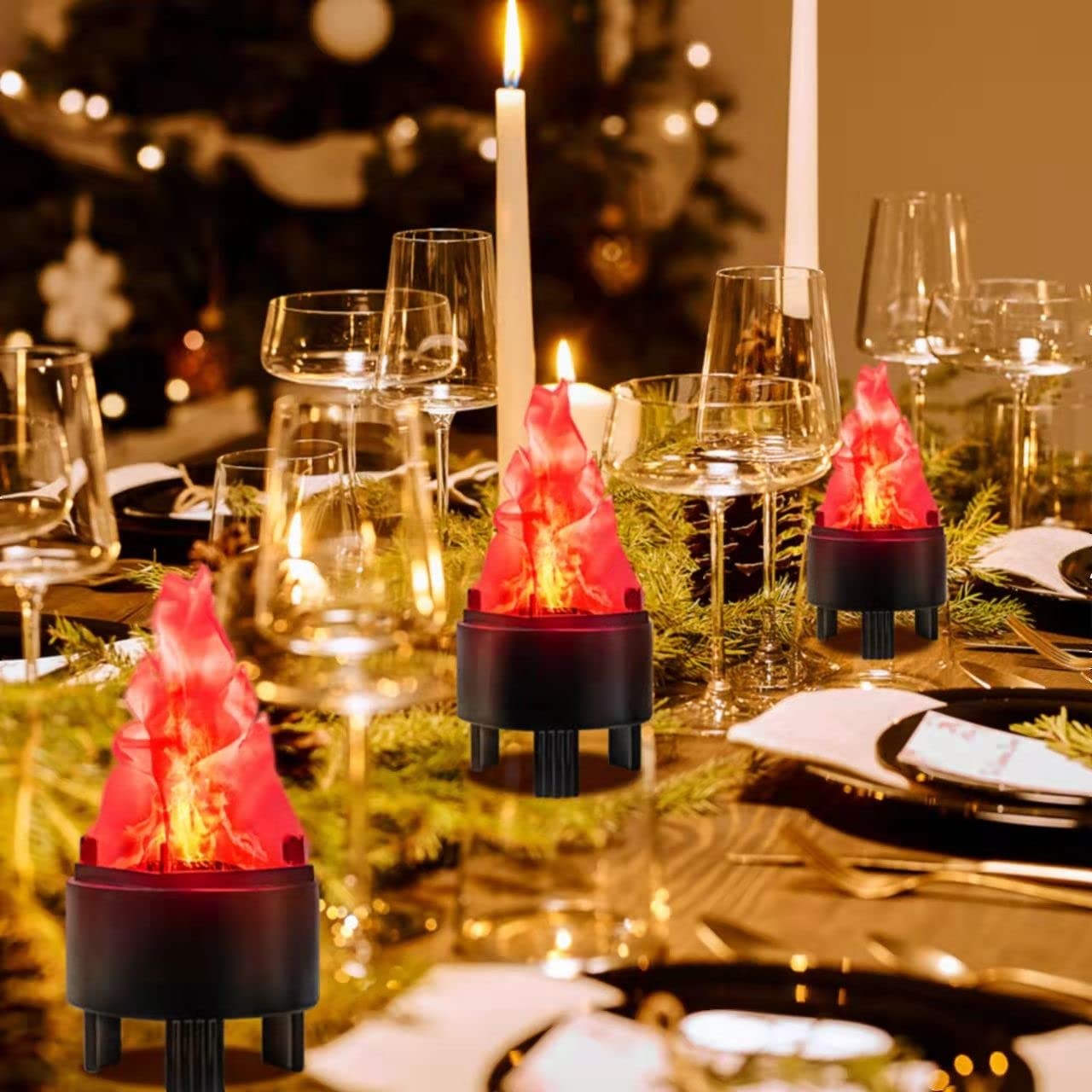 Electric Fire Flame Lamp LED Simulated Flame Effect Torch Light for Stage