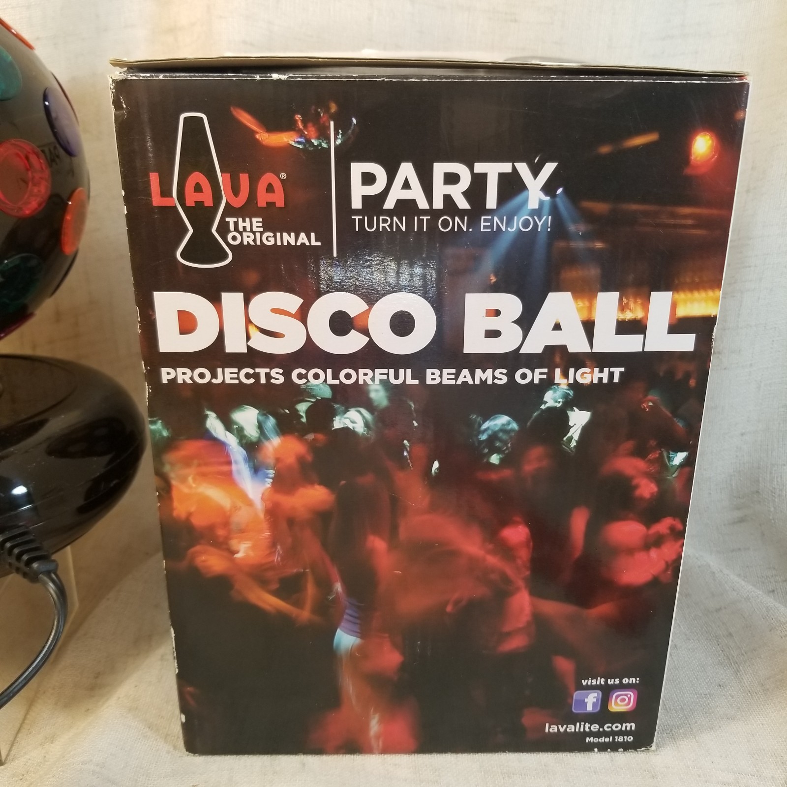 Disco Rotating Multicolor Light Ball Party Lamp Decor Tested Works