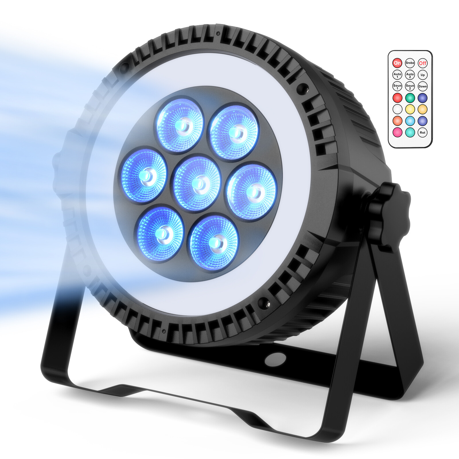 4pcs 200W Stage Lighting LED Par Light with Strip RGBW Uplighting DMX Remote DJ