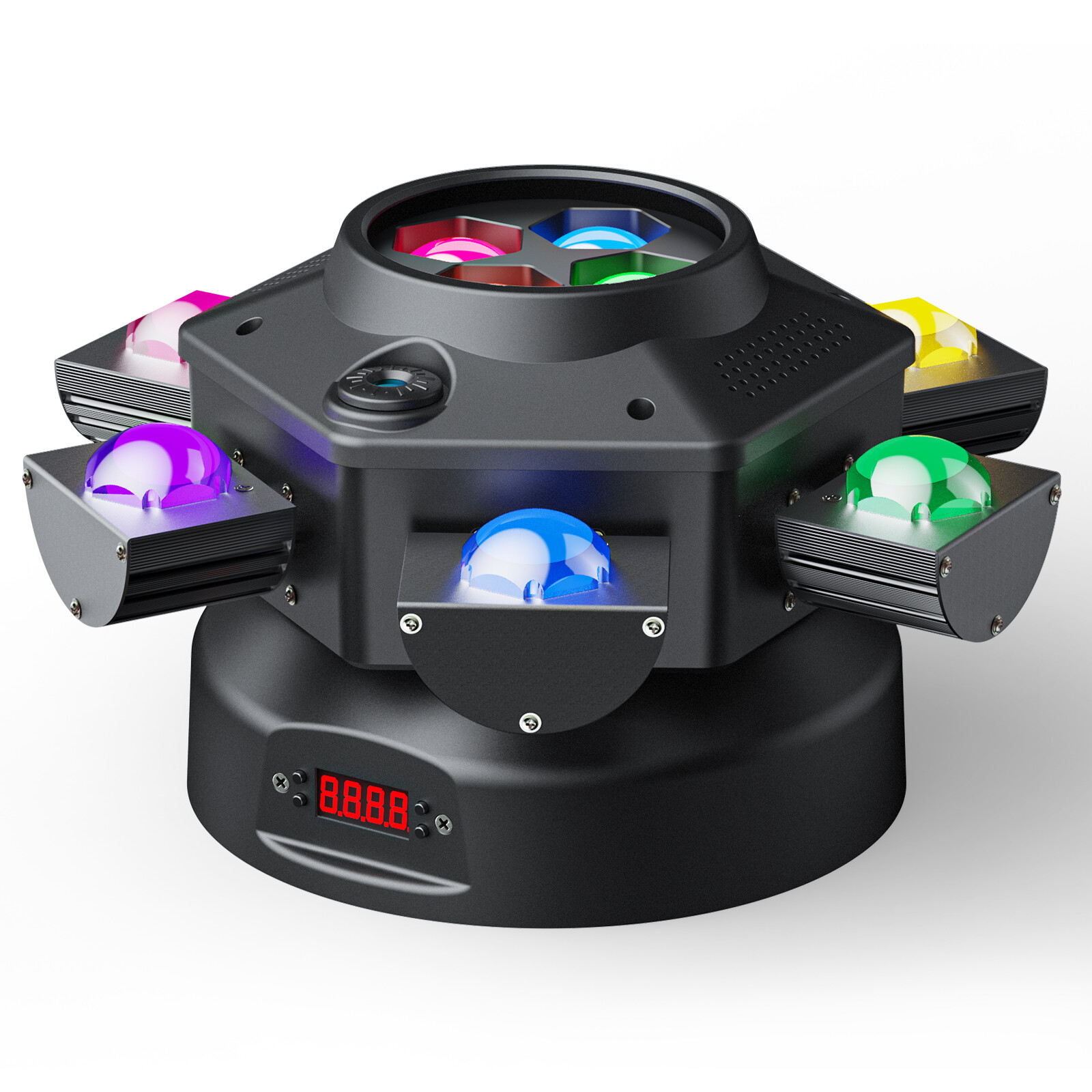 6 Arms Stage Light LED Moving Head Beam Light Bee Eye Laser DJ Disco Party Club