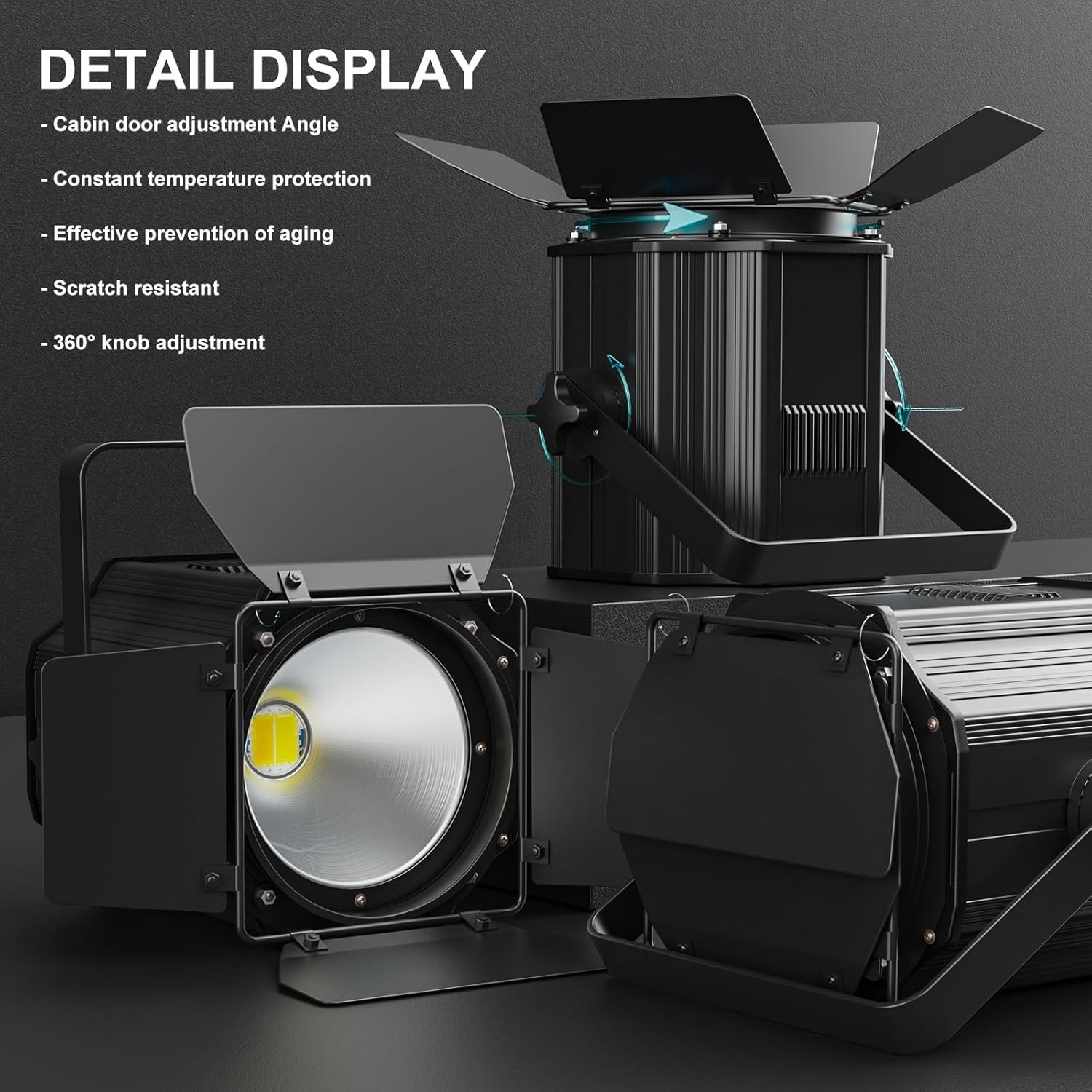 LED Par Can Stage Light 200W COB DMX512 Warm Cool White Sound Uplight Events