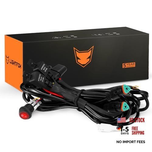 LED Light Bar Wiring Harness Kit-14AWG Wiring Kit with 12V Power Relay 40A
