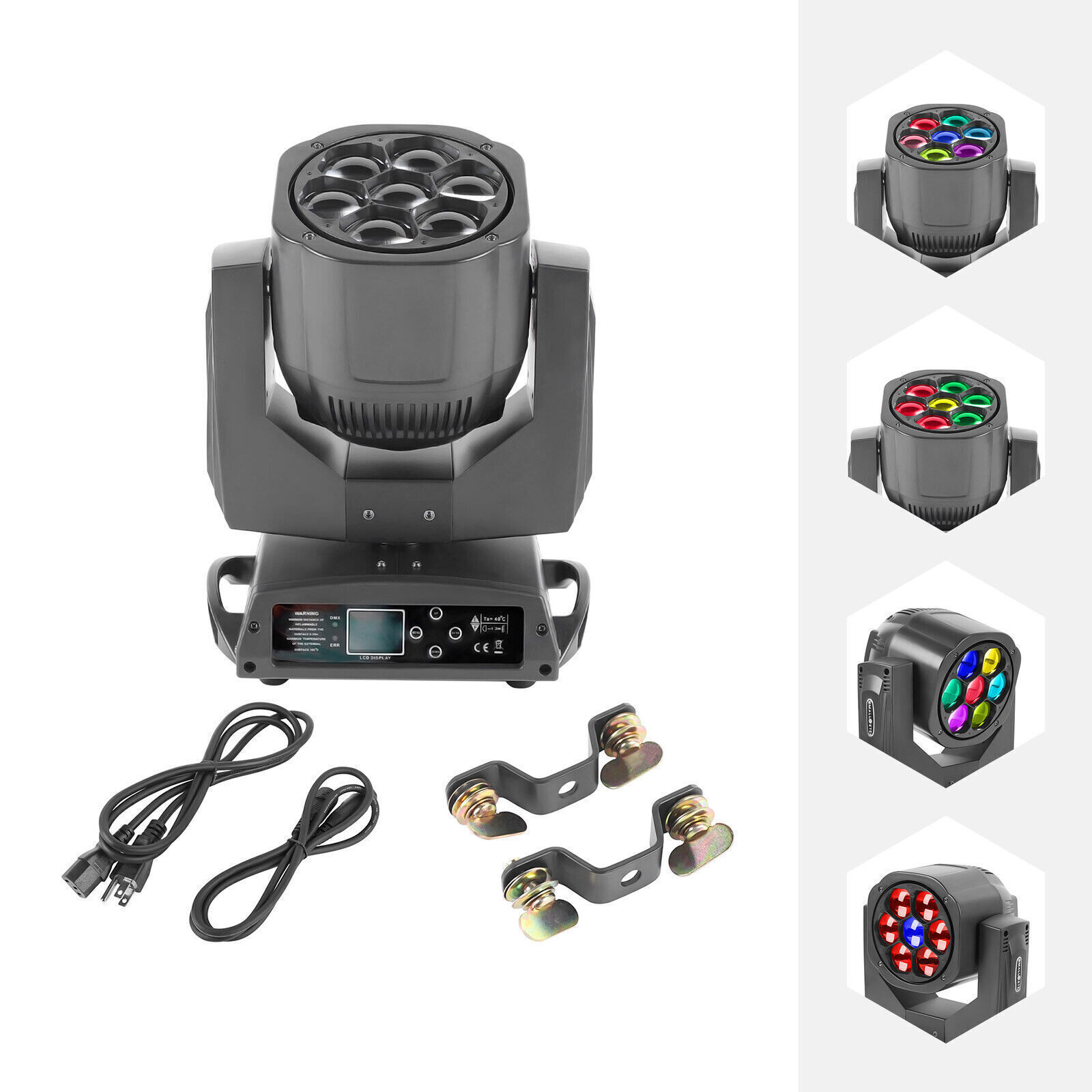 7x15W RGBW Bee Eye Moving Head Stage Light Laser Projector 17/23/43CH DMX for DJ