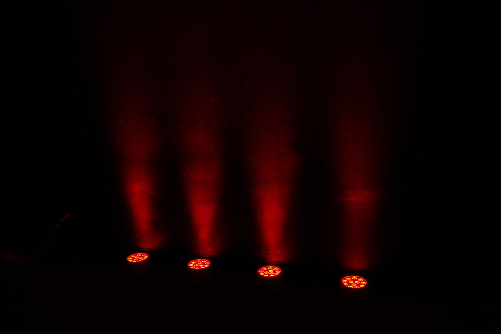 4) Rockville RockPAR TRI LED RGB Compact Par Can DJ DMX Wash Lights+Remote White